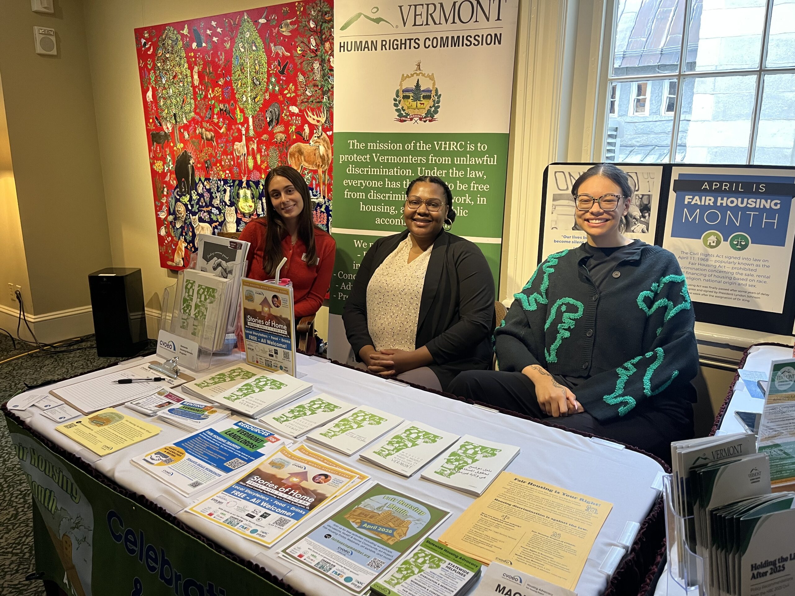 HAP staff members tabling at Statehouse